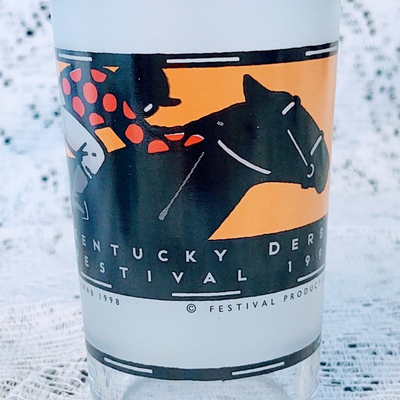 VINTAGE COLLECTIBLE OFFICIAL PEPSI 1998 KENTUCKY DERBY FESTIVAL GLASS 5.25" - Picture 7 of 10